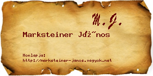 Marksteiner János névjegykártya